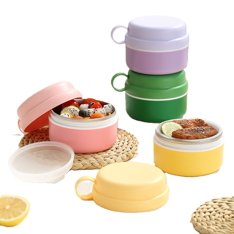 Modern Round Plastic Bento Box for Stylish Lunches