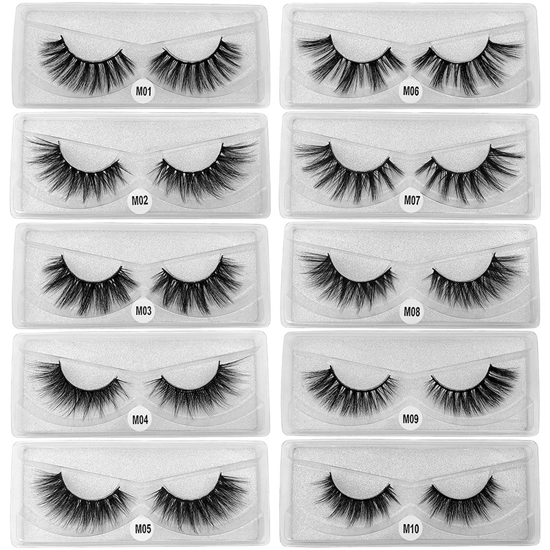 Wholesale Faux Mink 3D False Eyelashes with Glitter Background