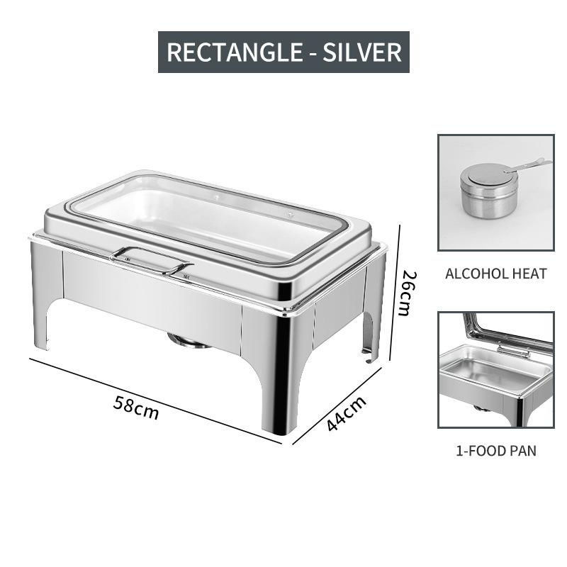 Portable Stainless Steel Chafing Dish Buffet Server Ideal for Outdoor Catering Events