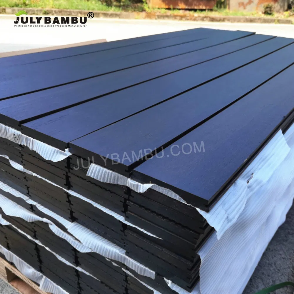 Террасная доска из бамбука 18мм, угольный цвет