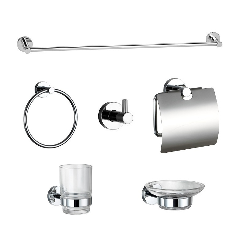 Комплект аксессуаров для ванной 6 предметов, хром