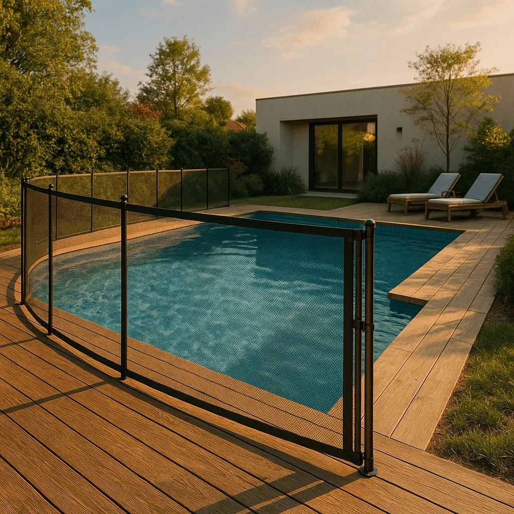 DIY Temporary Removable Portable Folding Safety Aluminum Swimming Pool Fence for Children Security