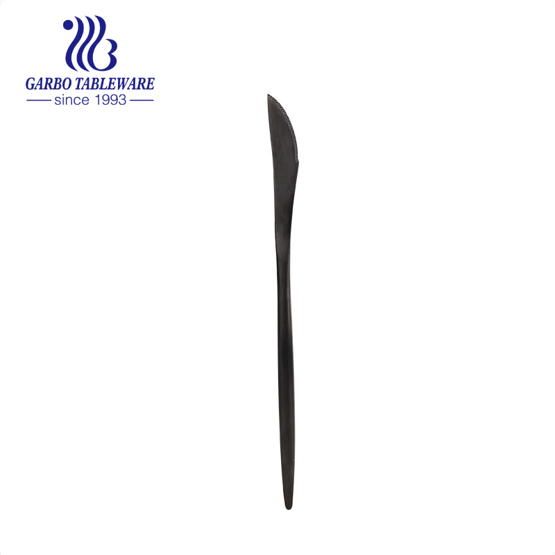 Stock Kitchen Knife PVD Technology Mirrow Polish Stainless Steel Dinner Knife