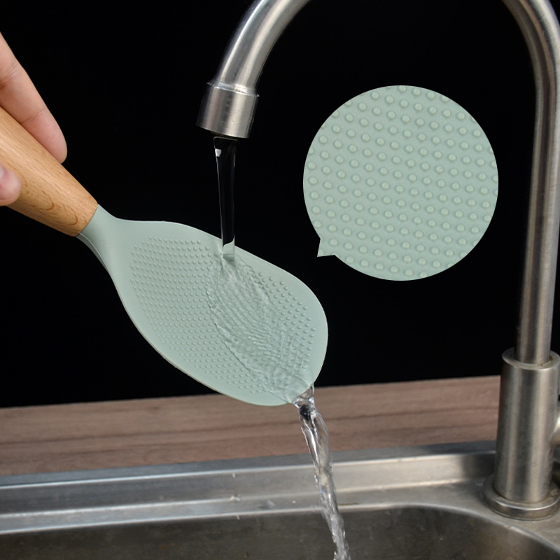 Food Grade Silicone Household High-Value Standing Rice Scoop