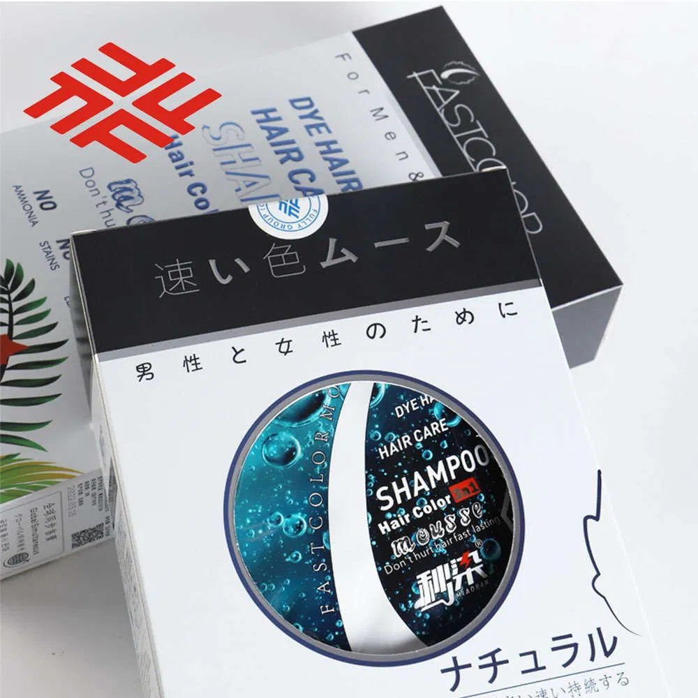 Fully Factory Price Wholesale Fastcolor Mousse Ammonia Ppd Free Natural Black Hair Color Shampoo OEM