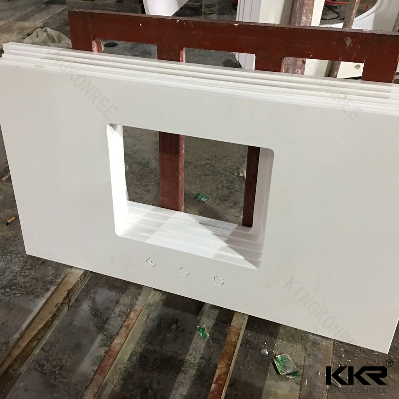 Customized Polystone One Piece Bathroom Vanity Sink and Countertop (KKR-200304-3)