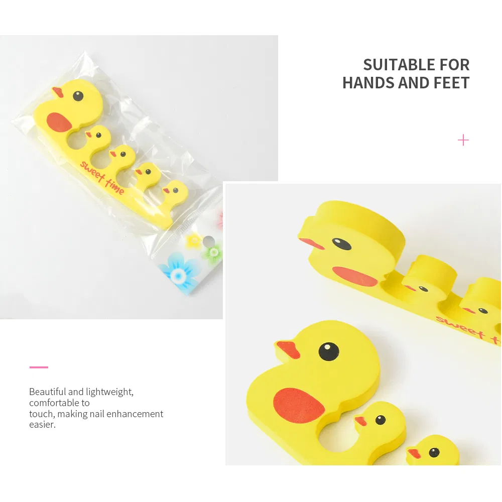 Professional Foot Care Pedicure Gel Toe Separators DIY Cute Duck Shape Manicure Nail Art Finger Separator