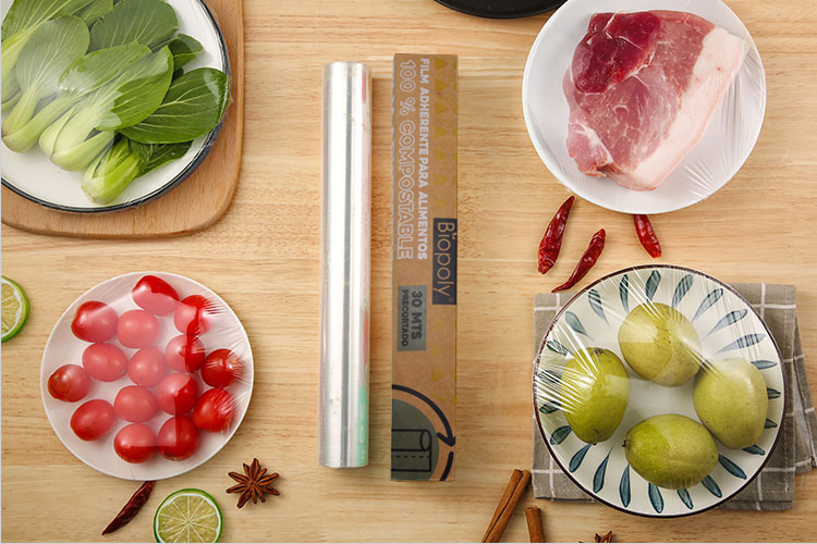 Biopoly Compostable Pbat PLA Food Packing Film Cling Wrap