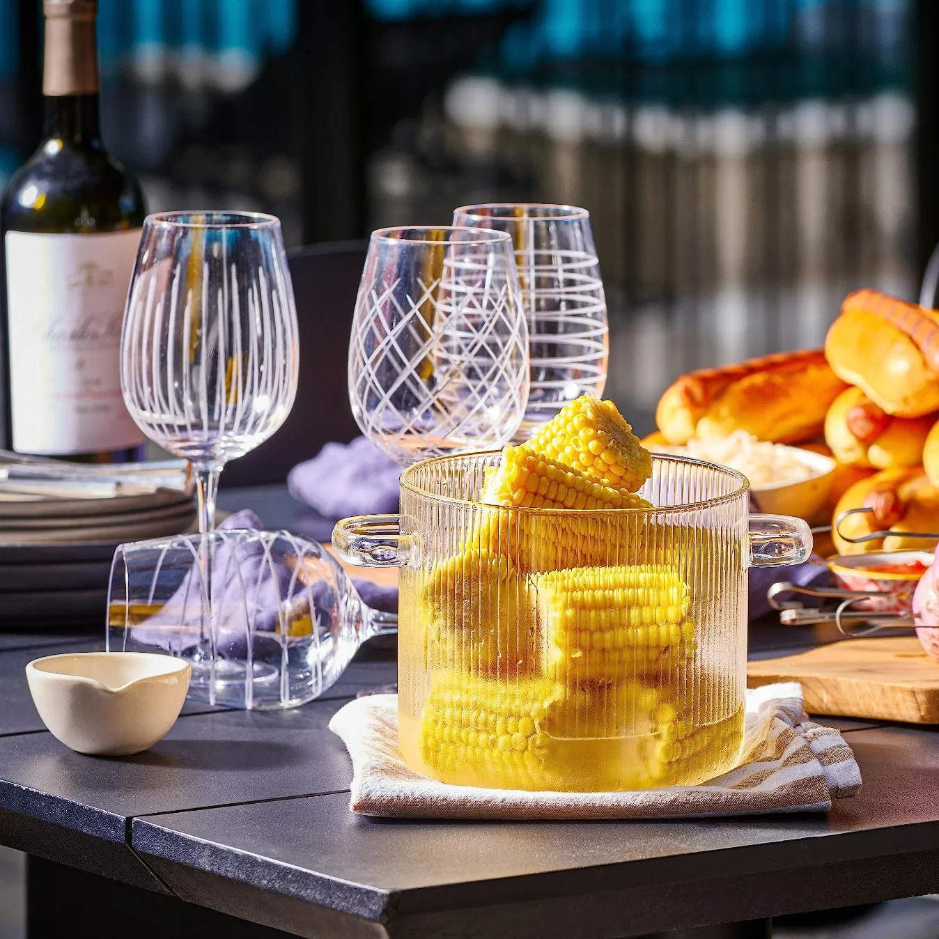 Wholesale Glass Cooking Pot Lid 2L Borosilicate Cookware Stovetop Simmer Pot