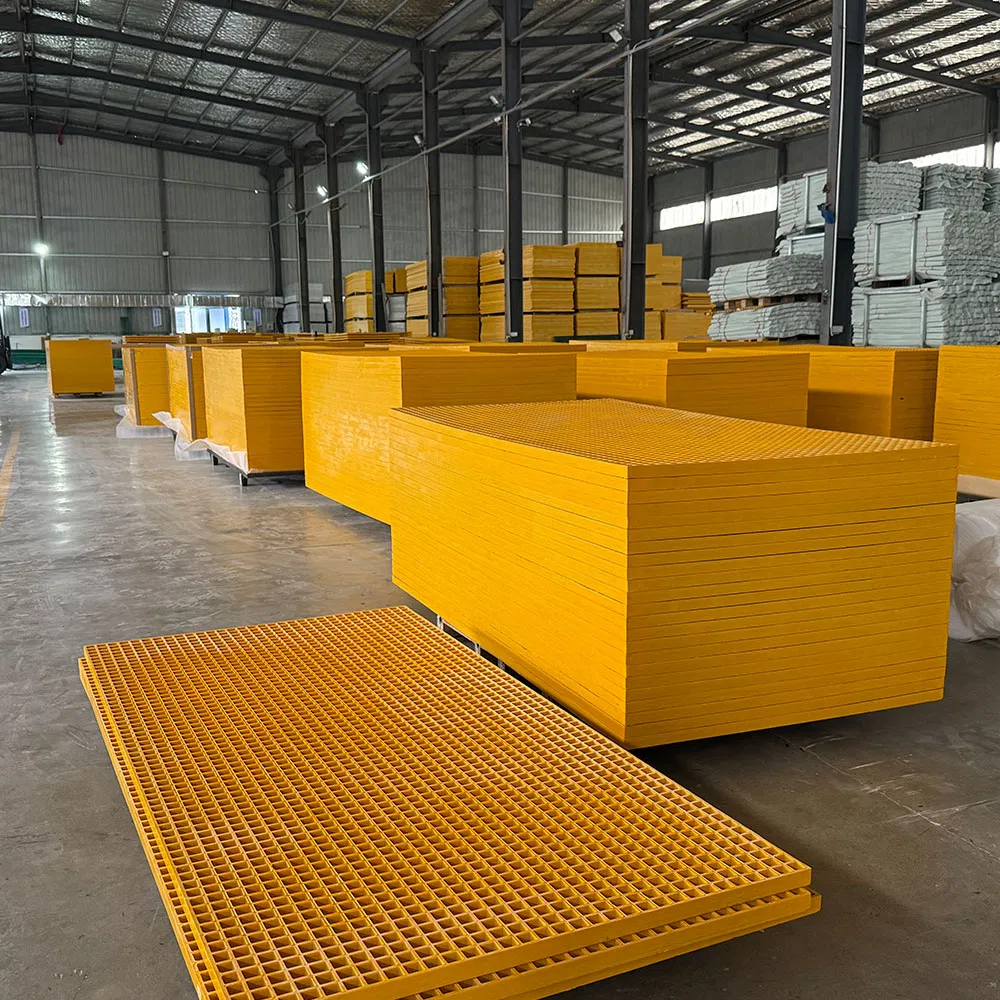 Fiberglass Grating Safety Non-Slip Chemical-Resistant GRP FRP Product Grating Walkways Platms Stairs Industrial Use