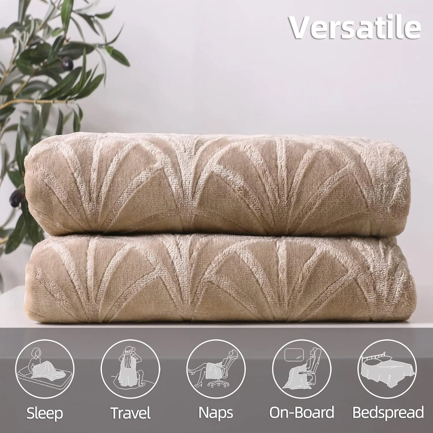 Popular Warm Anti-Pilling Flannel Fleece Blanket for Travel