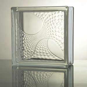 New Pattern Design High Quality 190X190X80mm Artistic Glass Block Brick