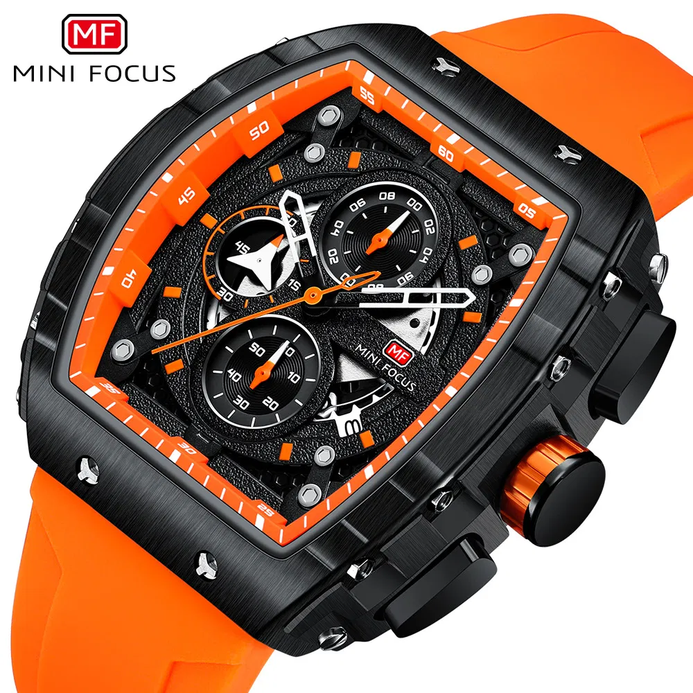 Silicone Band Men's Fashionable Outdoor Sport Luminous Hands Waterproof Quartz Wristwatch