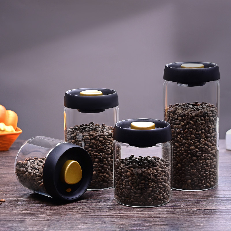 Vacuum-Sealed Coffee Bean Jar for Ultimate Freshness Preservation