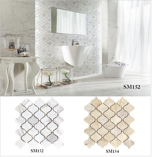 Мозаичная плитка из натурального мрамора для кухни и ванной