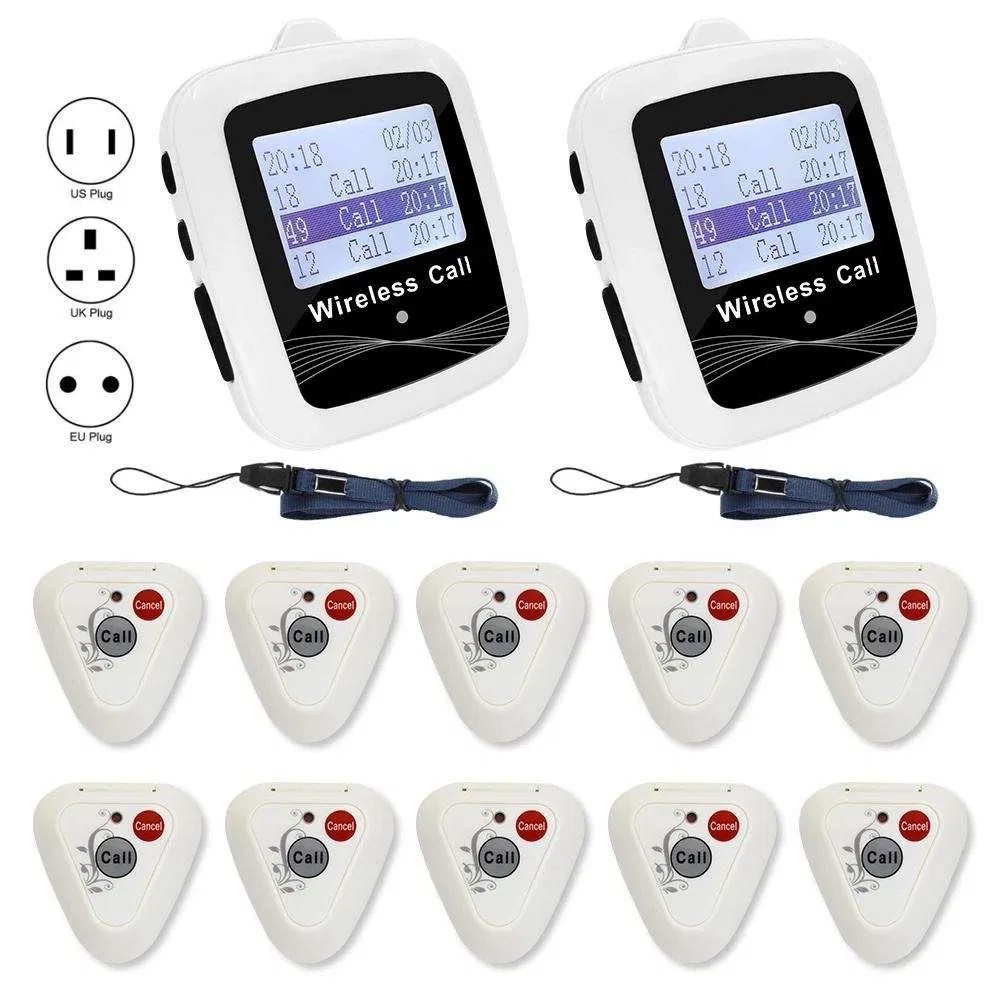 Long Distance Wireless Pager System 10 Buttons 2 Watches