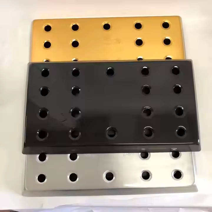 Bar Party Personalized Customized Logo 41*22.5*3cm Metal Aluminum and Plastic Beer Drip Tray Copper Gold Silver Black Custom Brass Drip Tray