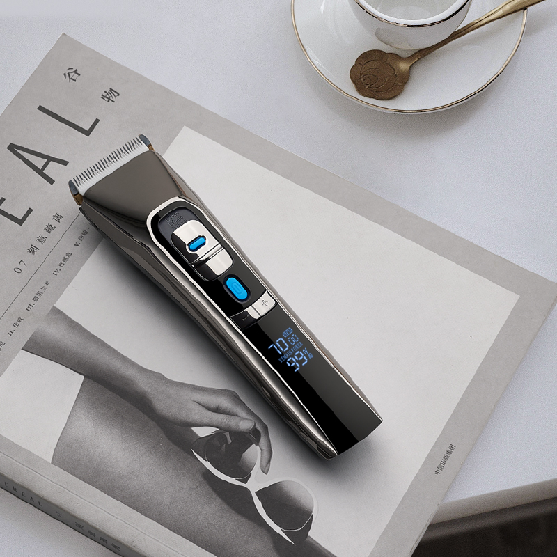 Professional Baldheaded Hair Cut Machine Hair Clipper USB Rechargeable Portable Cordless Hair Trimmer with LCD Display