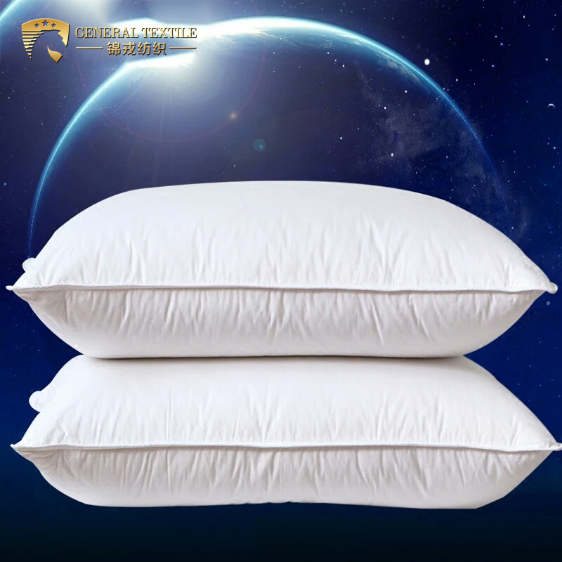 100% Cotton 30% White Duck Down Travel Hotel Pillow