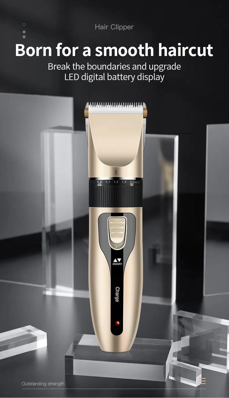 Professional Hair Clippers Men's Barber Beard Trimmer Rechargeable Hair Cutting Machine Ceramic Blade