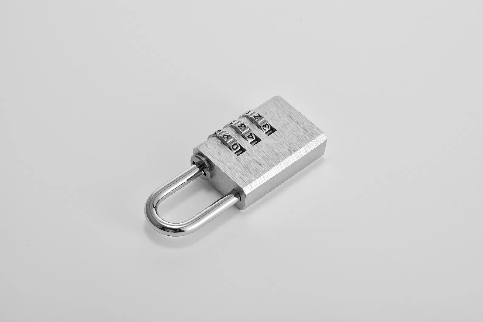 Silver Aluminium Alloy Combination Padlock 3 Digit Code Lock Safety Padlock