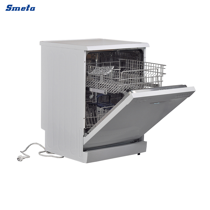 220V 50Hz Home 60cm Width 14 Place Sets White Dishwasher Machine