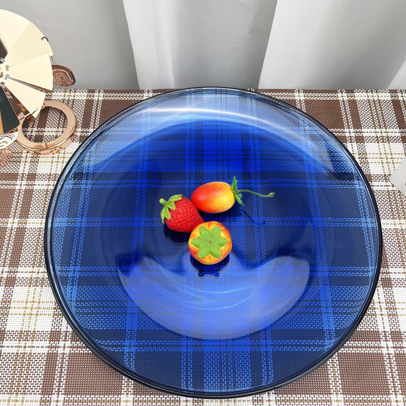 Wholesale Cobalt Blue Glass Dishes Glass Dinnerware Set Heat Resistant Glassware