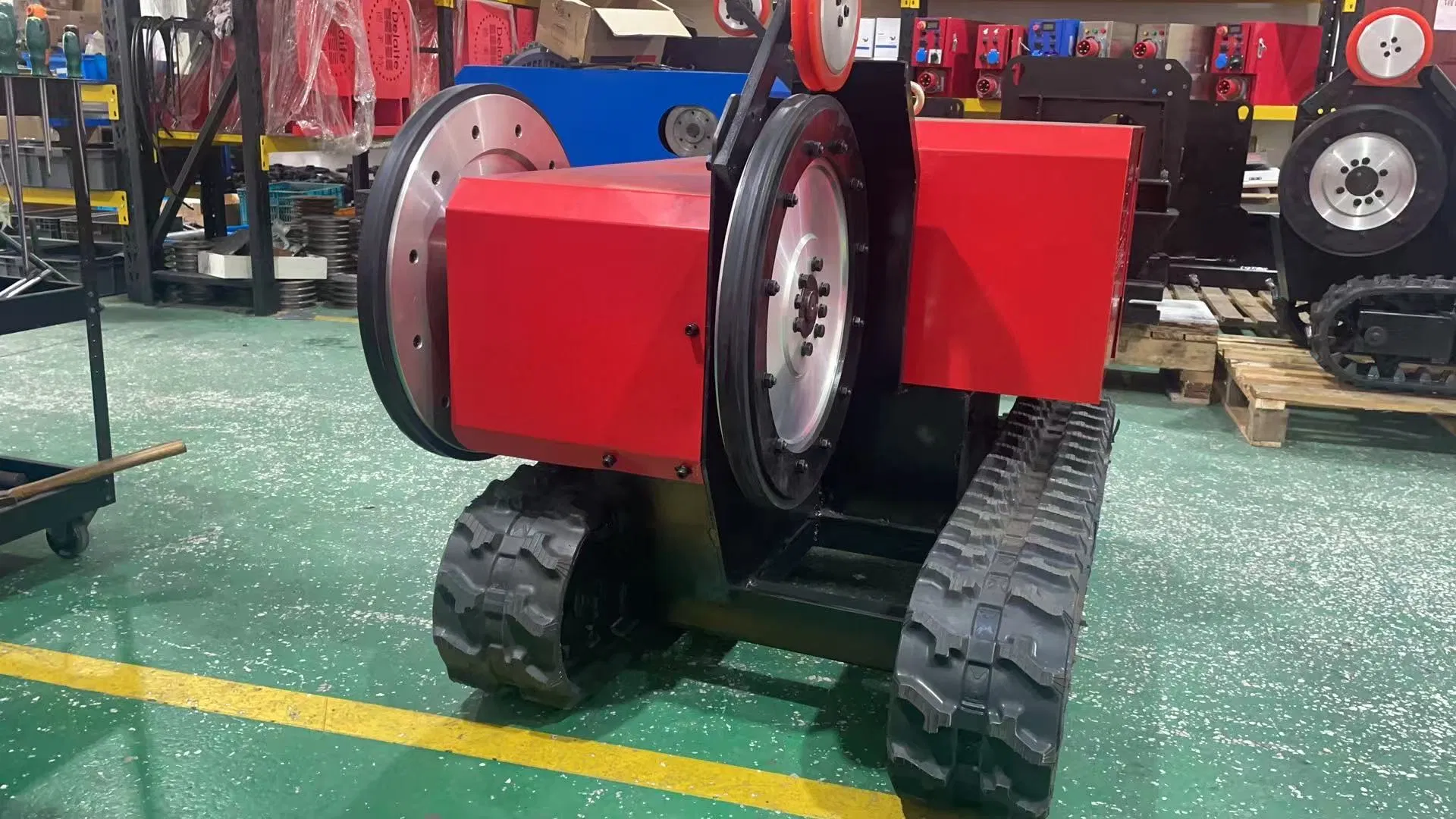 Separating Cuts with Diamond Wire Marble Granite Stone Wire Saw