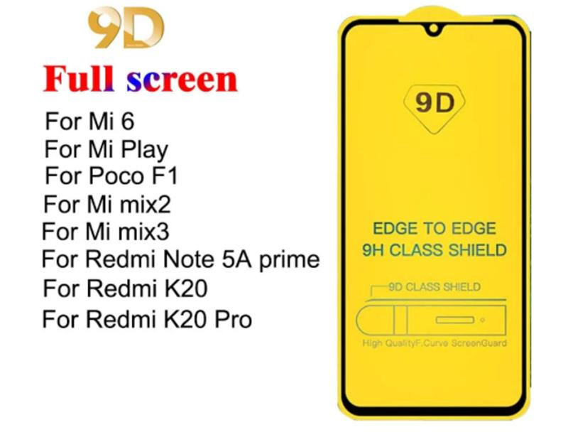Защитное стекло 9D для Xiaomi, Redmi, Poco