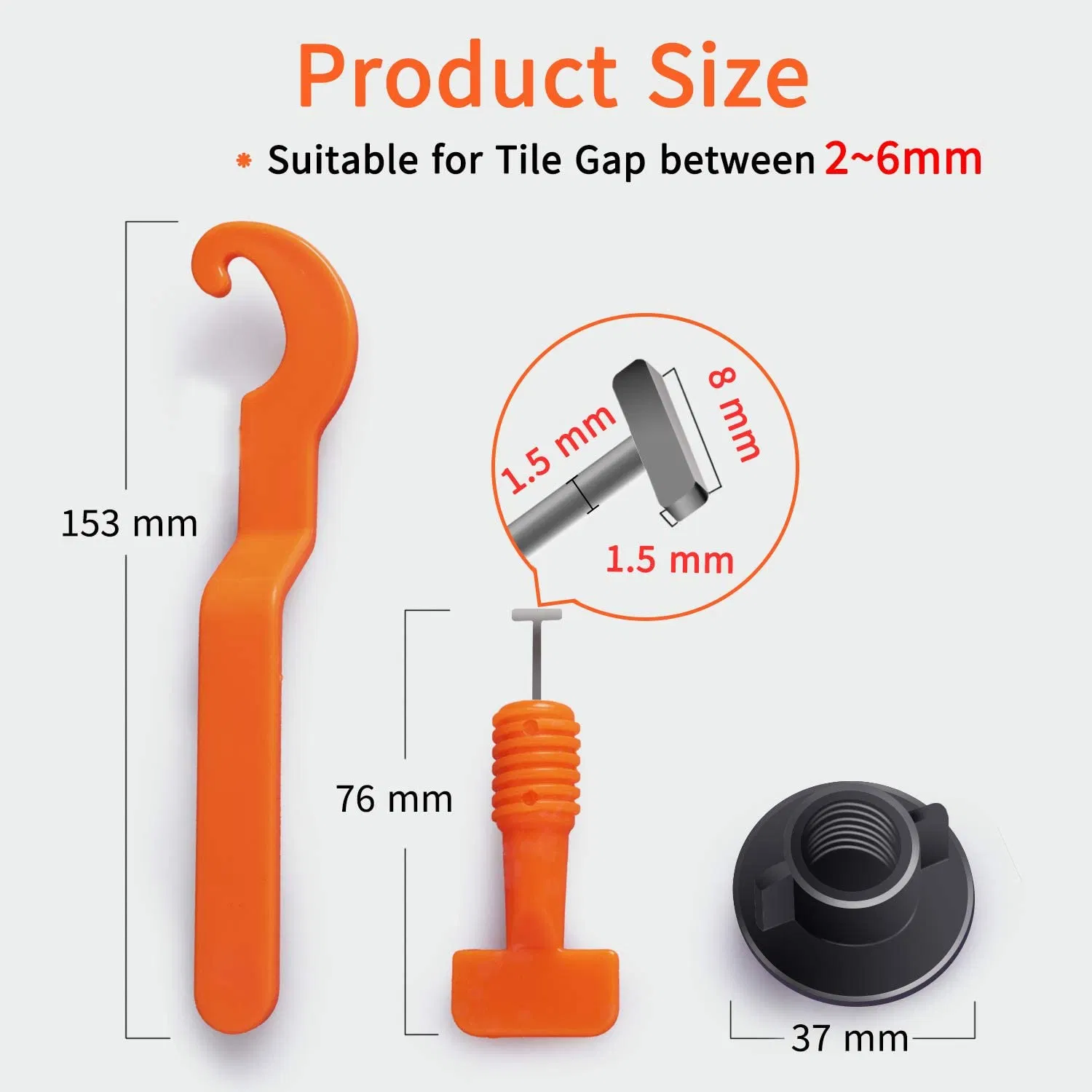 Quickset T Shape Tile Leveling System, 100PCS Package