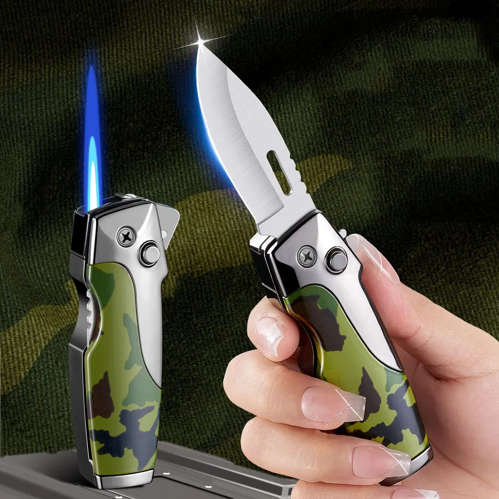 Folding Knife Straight Jet Lighter