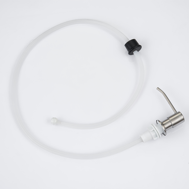 Liquid Long Tube Stainless Press Head Soap Dispenser for Kitchen Bathroom Sink