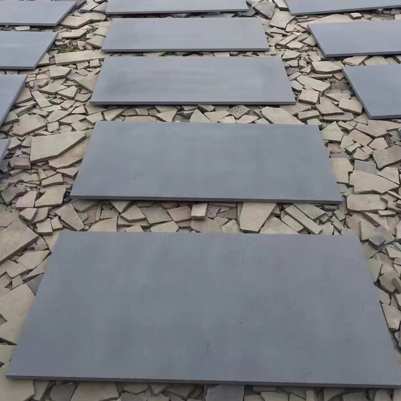 Bluestone Hainan Honed Dark Grey/Black Lava Blue Stone Tile Sandblasted Basalt Paving Tiles