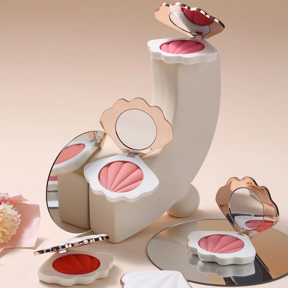 Private Label Makeup Brand Face Pressed Powder Face Blusher Matte Shimmer Blush Palette