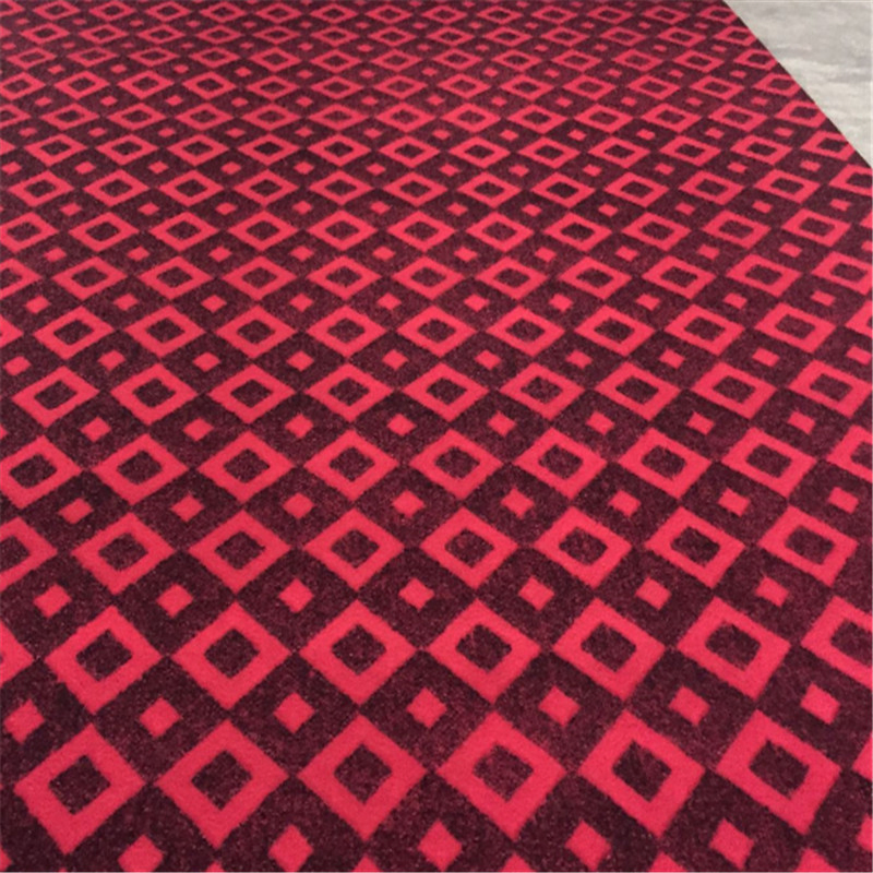 Double Color Velour Jacquard Carpet, Needle Punch Carpet, Purple&Black Double Color Jacquard Kitchen / Living Room Carpet