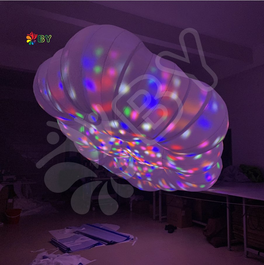 Cheap Ceiling Air Balloon Cloud with LED Lights Lighting Inflatable Hanging Cloud Balloon Inflatable Hanging Cloud