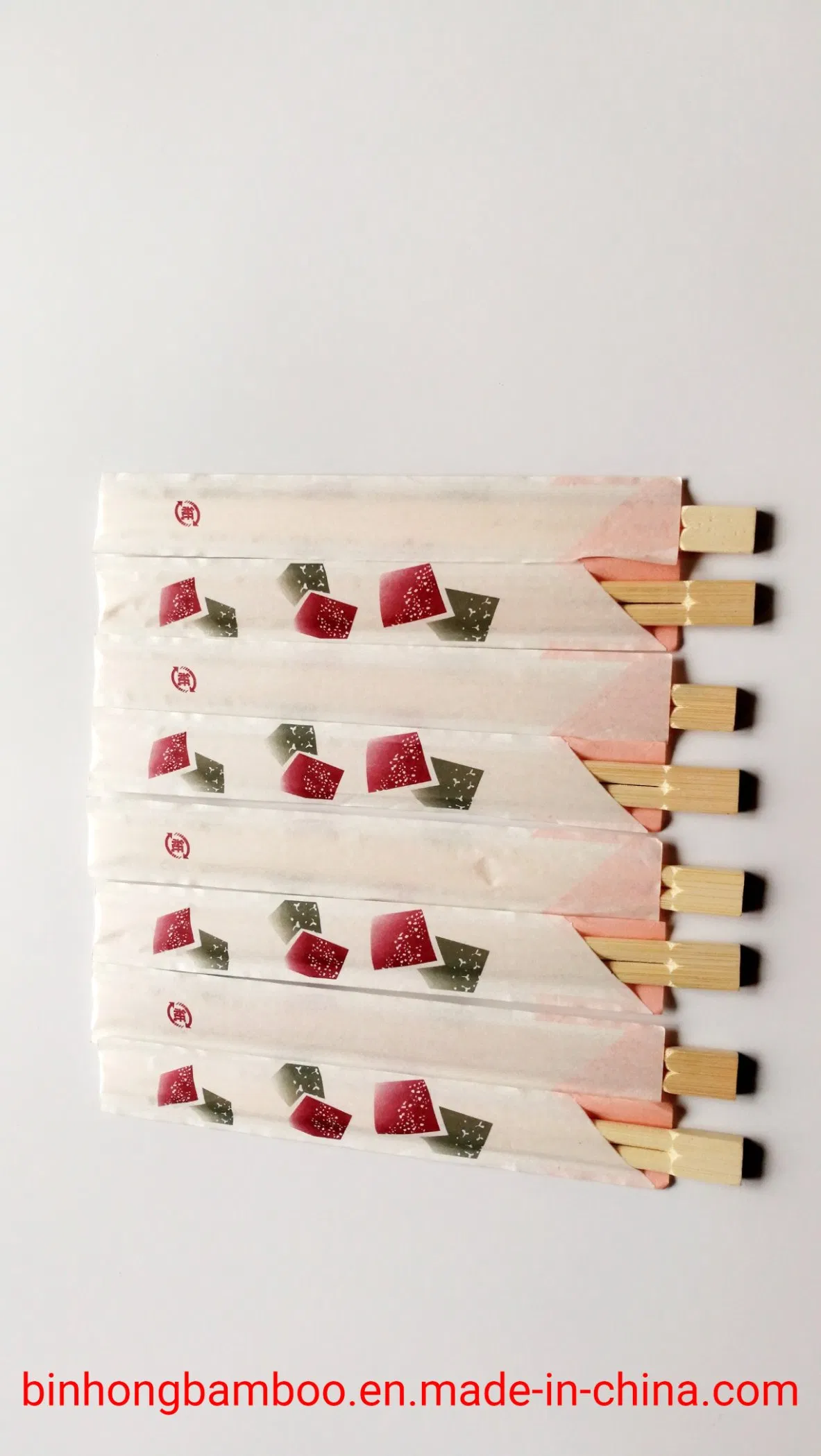 Wholesale Chinese Custom Printed Logo Disposable Round Twin Bamboo Chopsticks for Sale