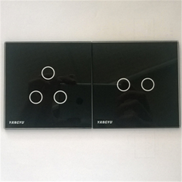 Beautiful Screen Print Glass Touch Switch Panel