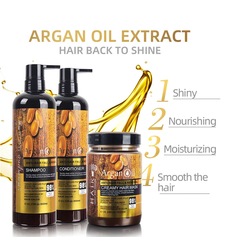 Factory Price Mild Sulfate Free Perfume Smell Argan Oil Professional Hair Shampoo
