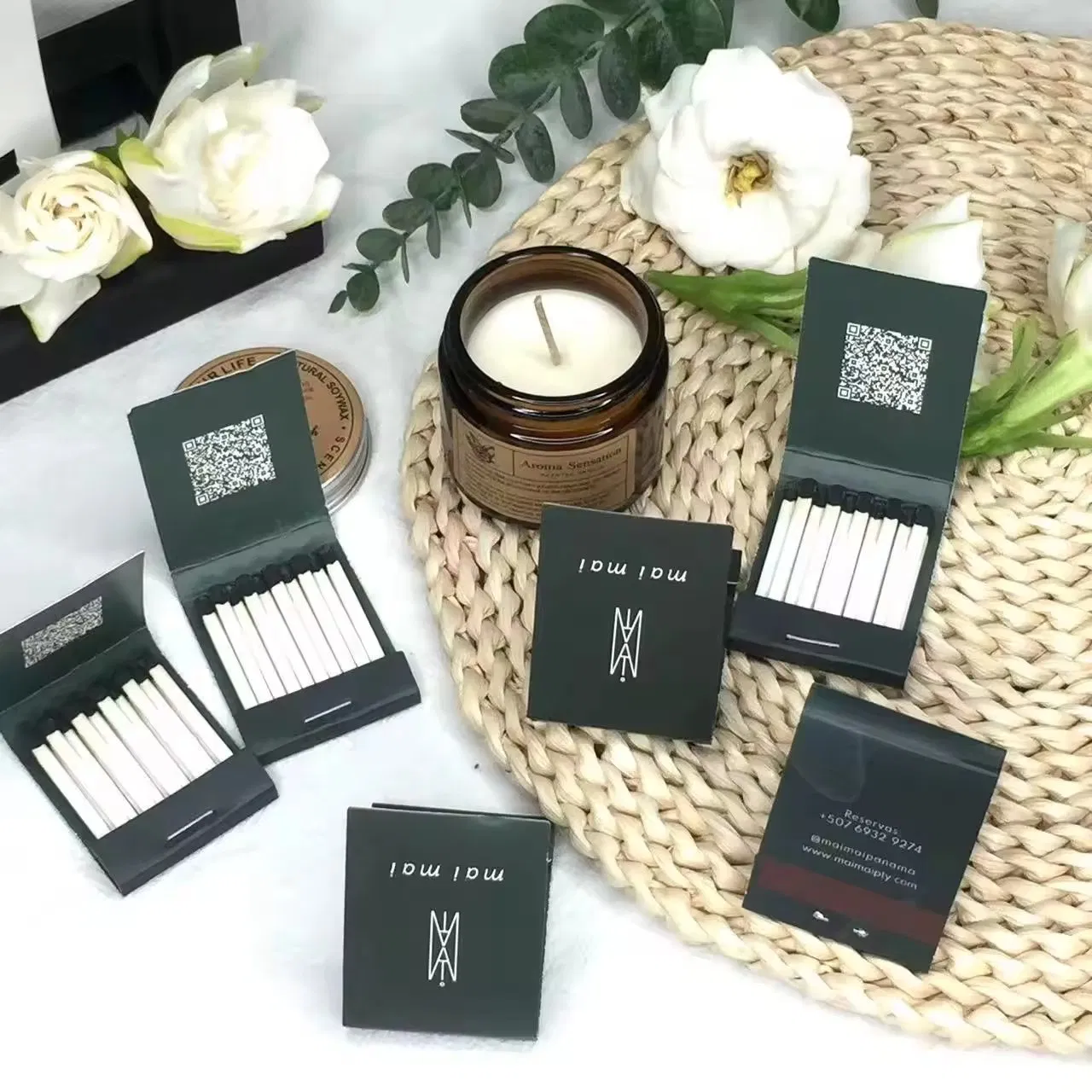 Ins Style of Luxury Lower MOQ Home Decor Matchbook Custom Personalized Decorative Safety Bulk Holder Book Match