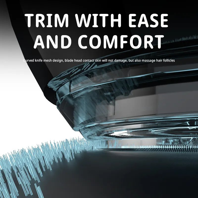 Portable Pocket Beard Bald Head Travel Rotary Razor Head LED Display Waterproof Rechargeable Electric Shaver