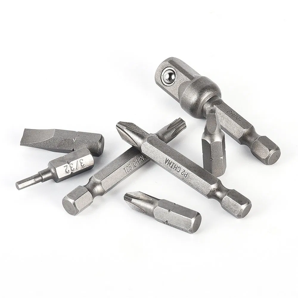 Black Magnetic Hexagon Screwdriver Bit S2 Steel 1/4 Inch Hex Shank Screw Drivers Magnetic Screwdriver Head Set