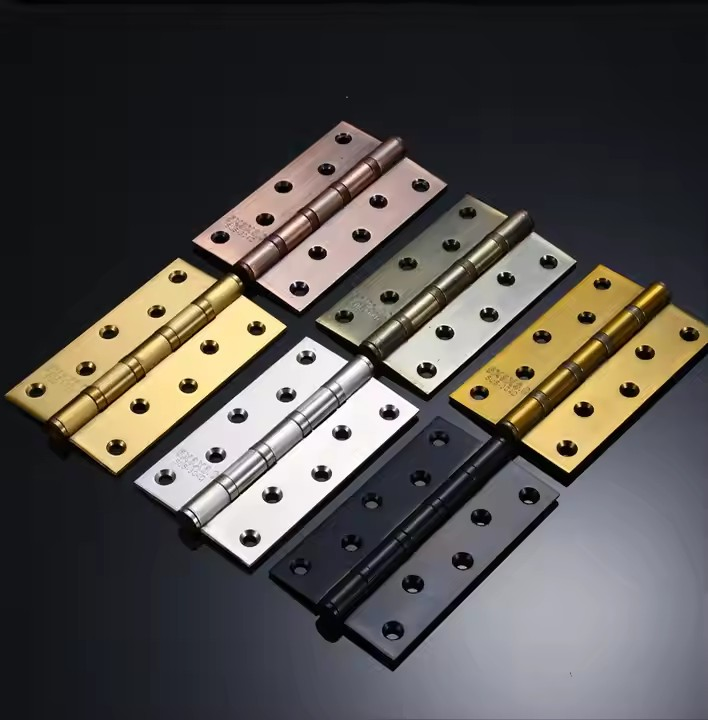 Stainless Steel Flat Hinge 4 Inch 5 Inch Thick Silent Bearing Bedroom Bronze Wooden Door Furniture Loose-Leaf Hardware