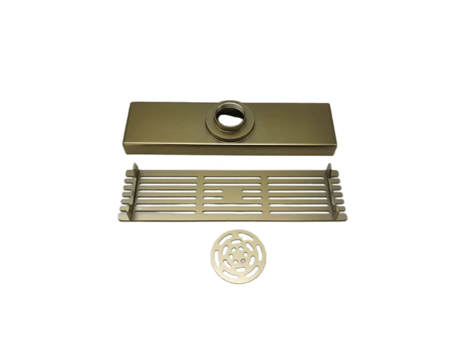 Wide Linear Shower Drain with Water Guide - 304 Stainless Steel, Large Capacity, Odor-Proof Drain Channel for Bathroom/Basement