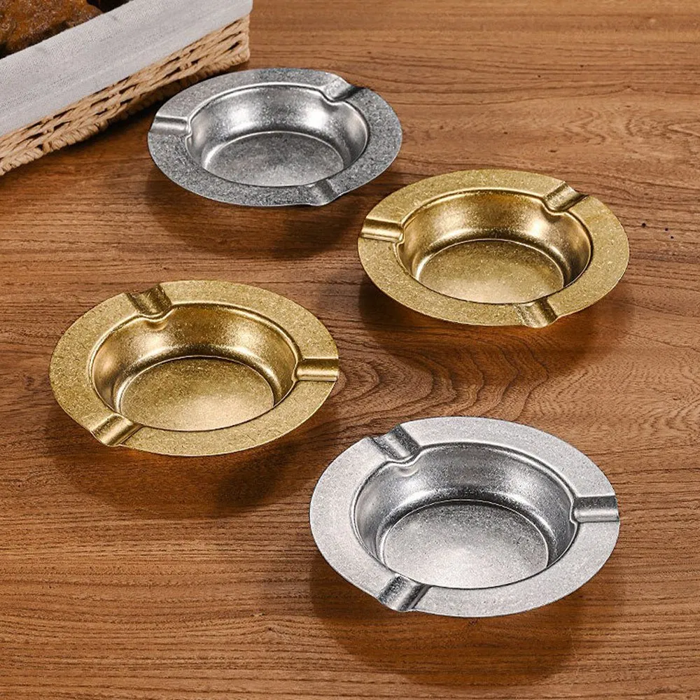 Wholesale Metal Ashtray Round Custom Laser Engraved Embossed Brand Logo