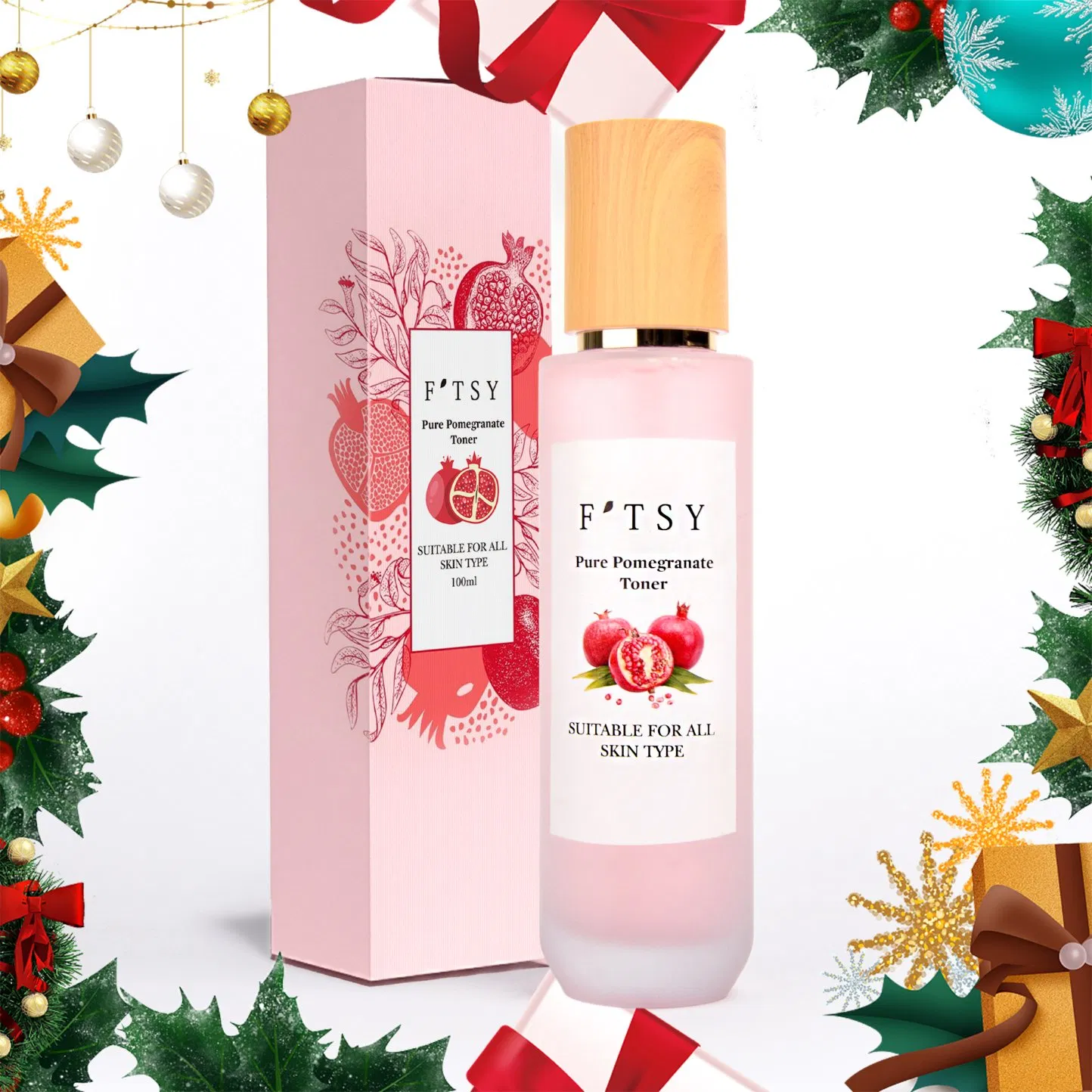 Wholesale Vegan Anti Aging Hydrating Moisturizing Pomegranate Facial Toner