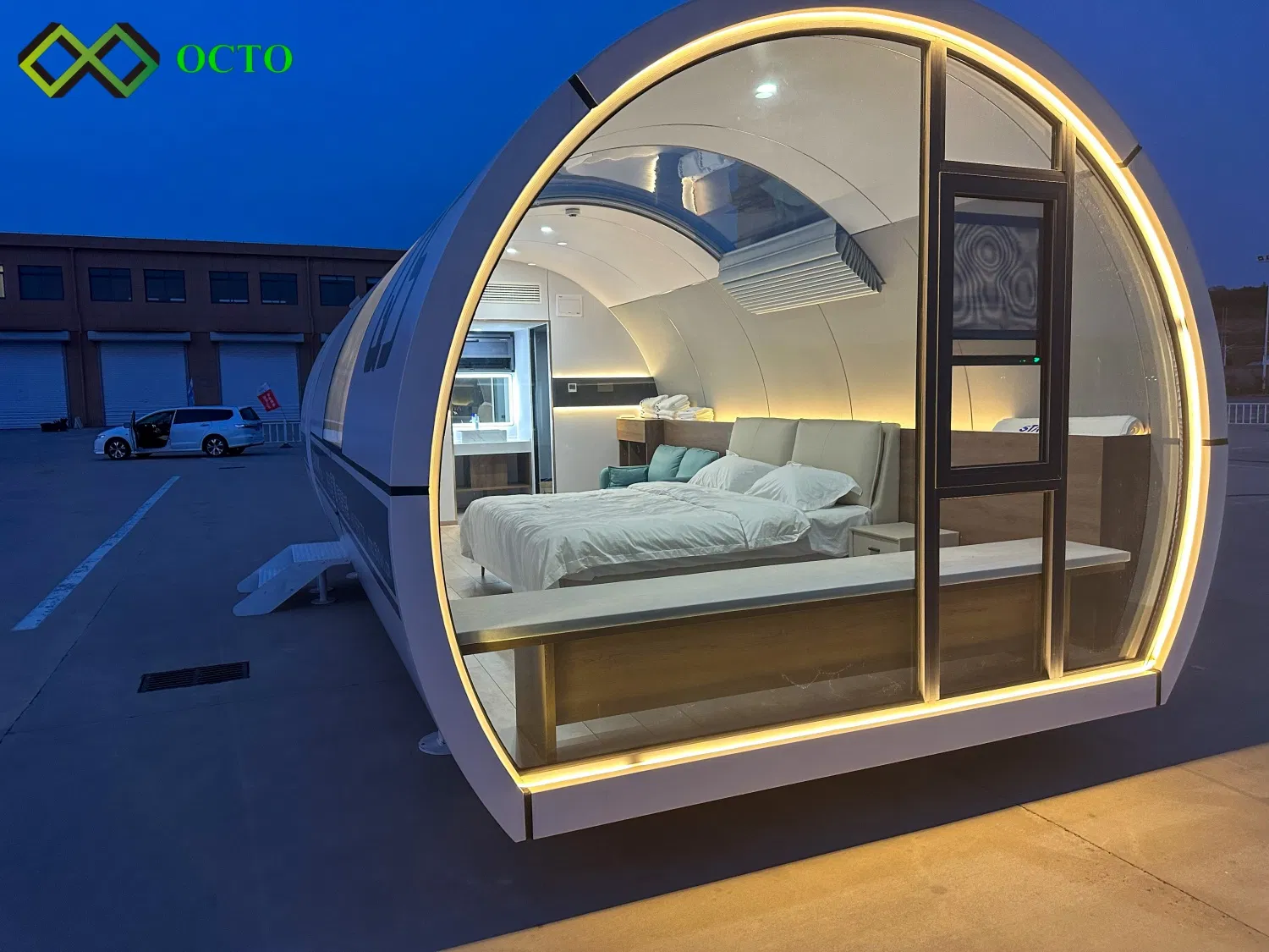 Capsule Apple Warehouse House Garden Pod Hotel Luxury Prefabricated Modular Container House