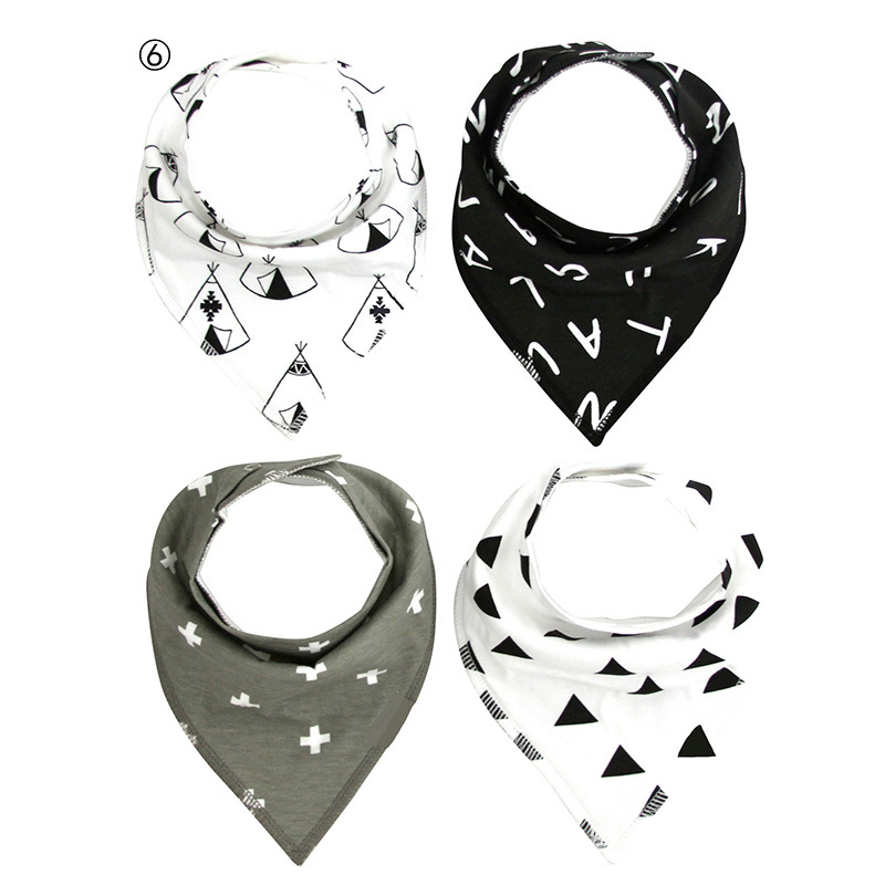 Hot Sell Double Layers 4PCS Packing Wholesale Baby Cotton Bibs