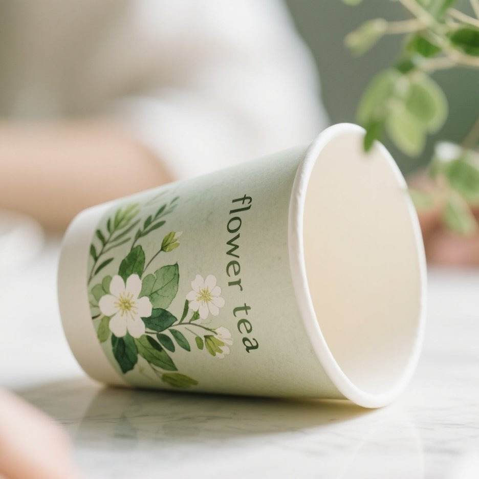 Take Away 450ml Disposable 16oz PE Lining Cold Drink Milk Tea Paper Cups