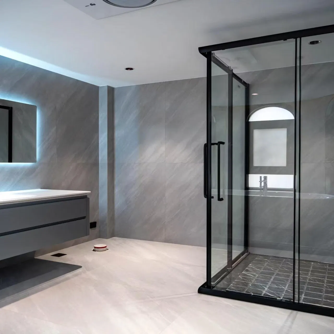 17. China Manufacturers Aluminum Sliding Double Glazed Bathroom Glass Shower Door Partition Walls Door Solid for Shower Room